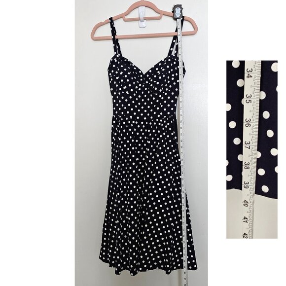 Enz’s Polka Dot A-Line Sleeveless PinUp Swing Dress, S - Picture 3 of 12